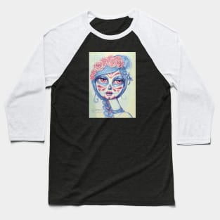 Sugar Skull Girl 3 of 3 Baseball T-Shirt